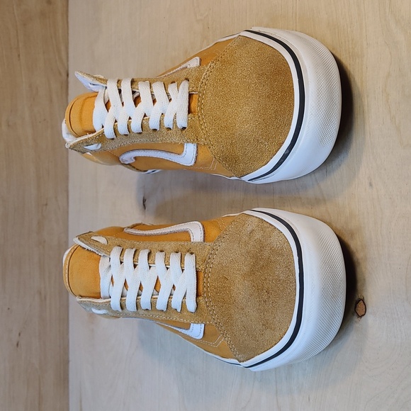 Vans Old Skool Mustard Suede Canvas Shoes - Picture 3 of 10
